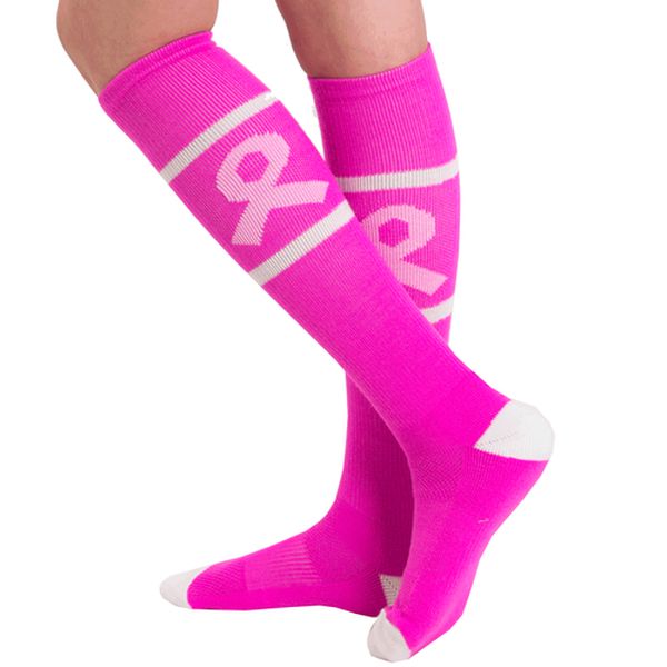 High pink socks