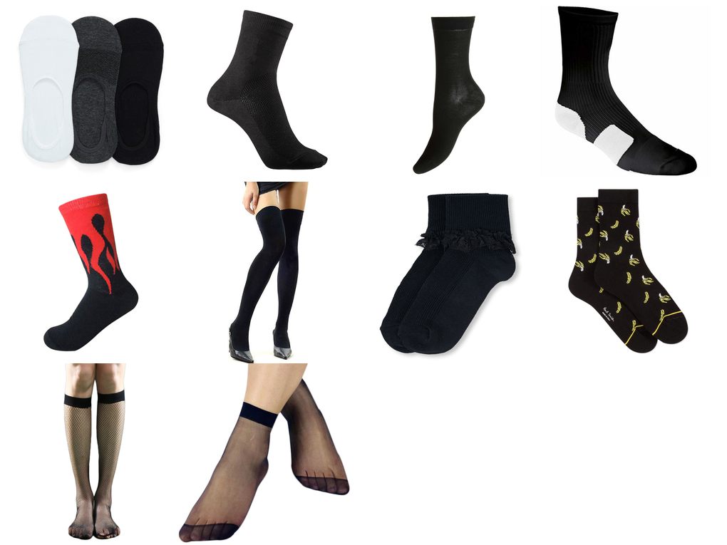 black womens socks