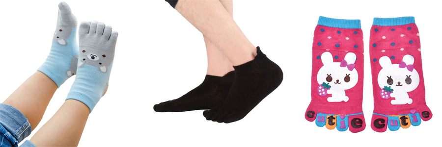 children five finger socks