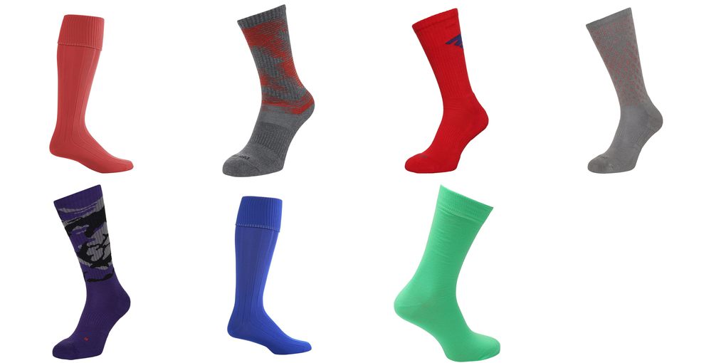 coloured sports socks