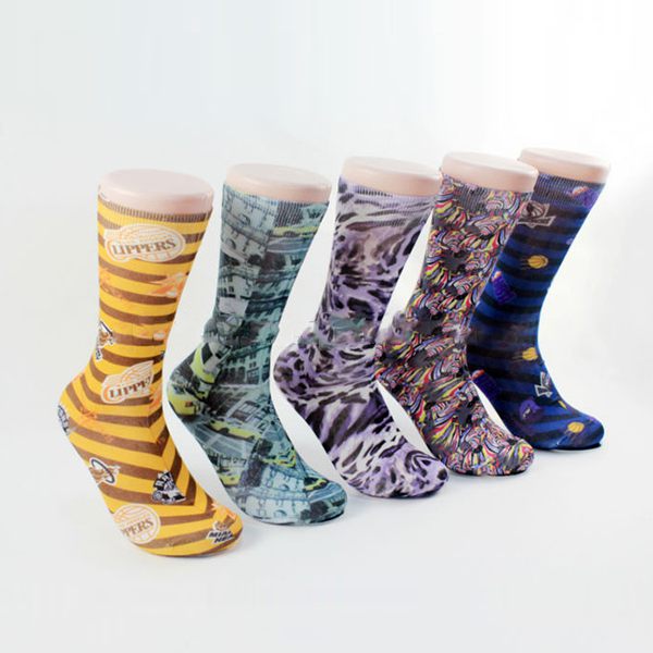 custom 360 printed women socks