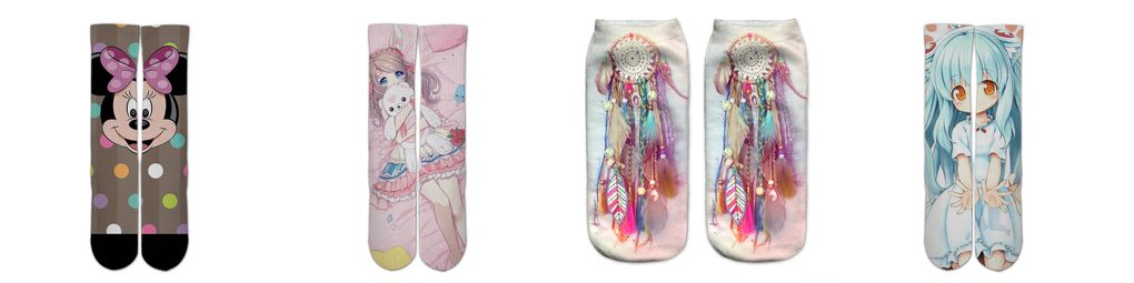 custom printed women's socks