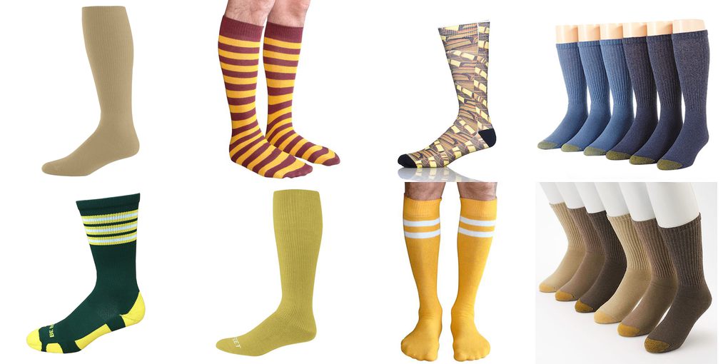 gold athletic socks