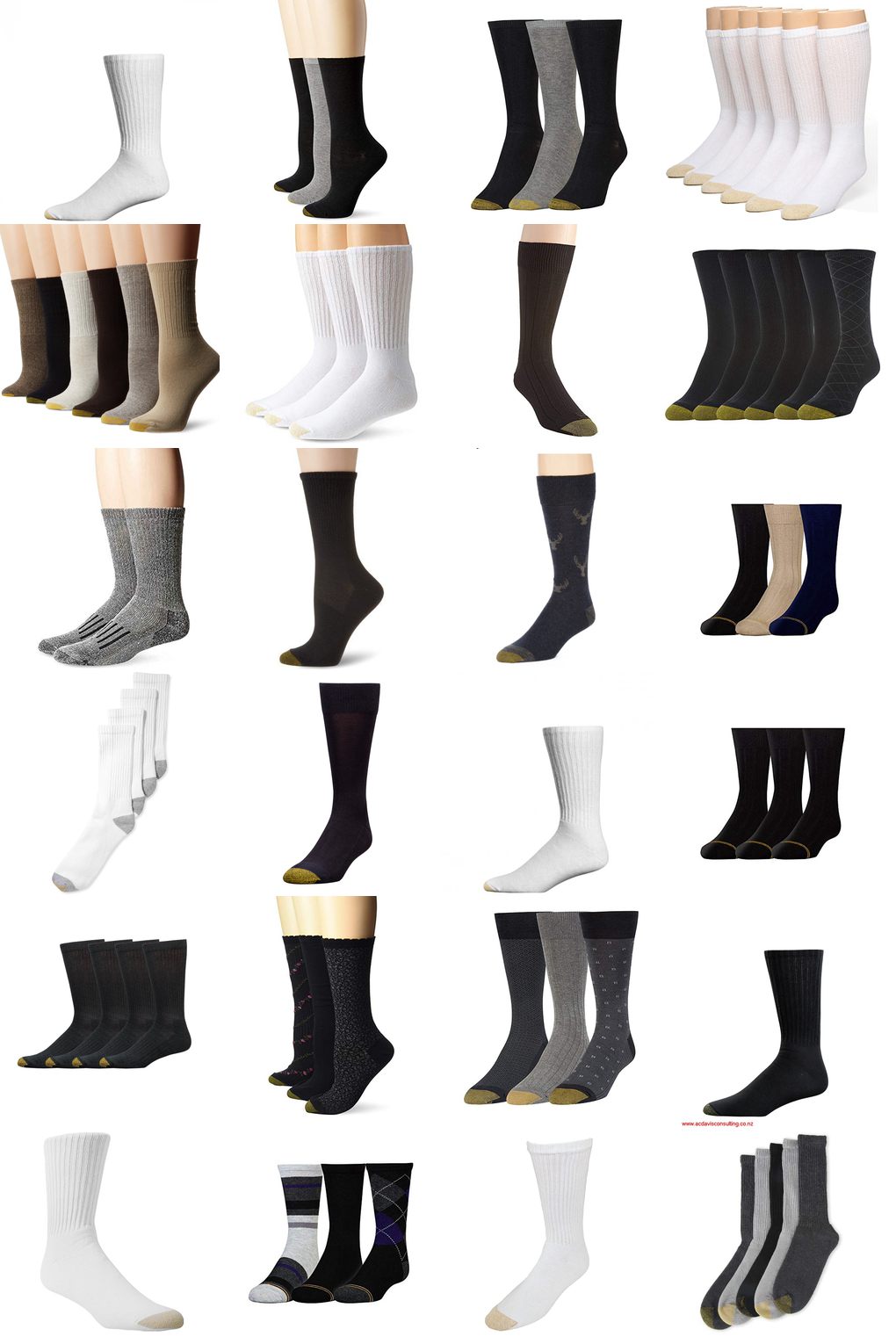 gold toe black crew socks