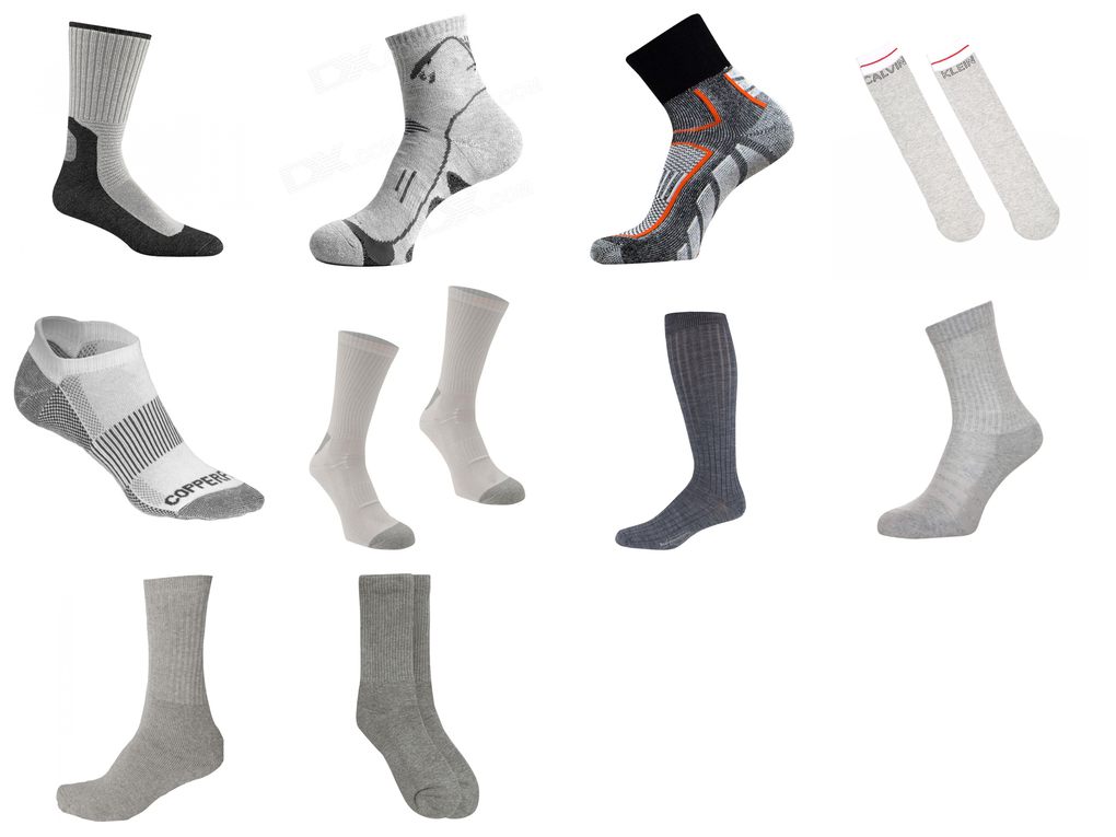 grey sports socks