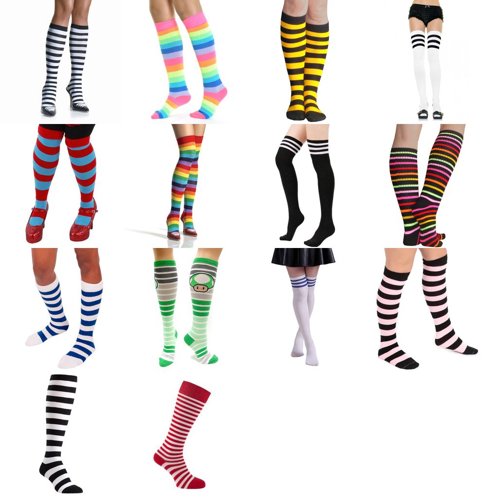knee high socks striped