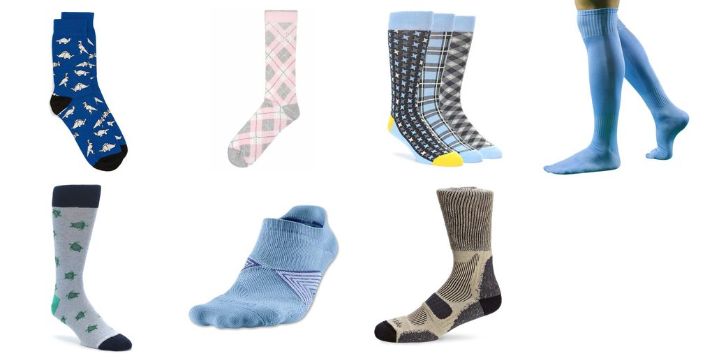 light blue men sock