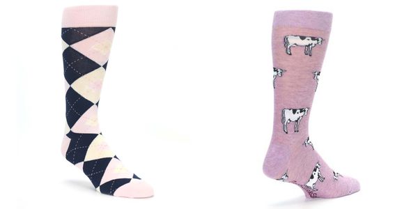 light pink mens dress socks