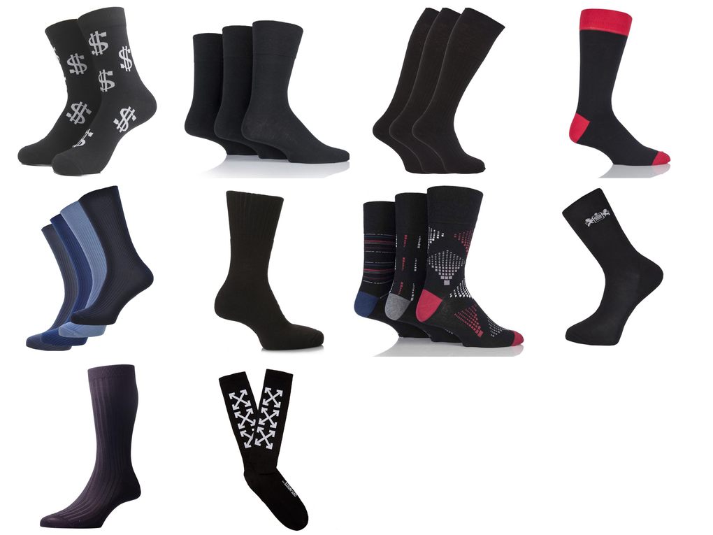 mens black cotton socks