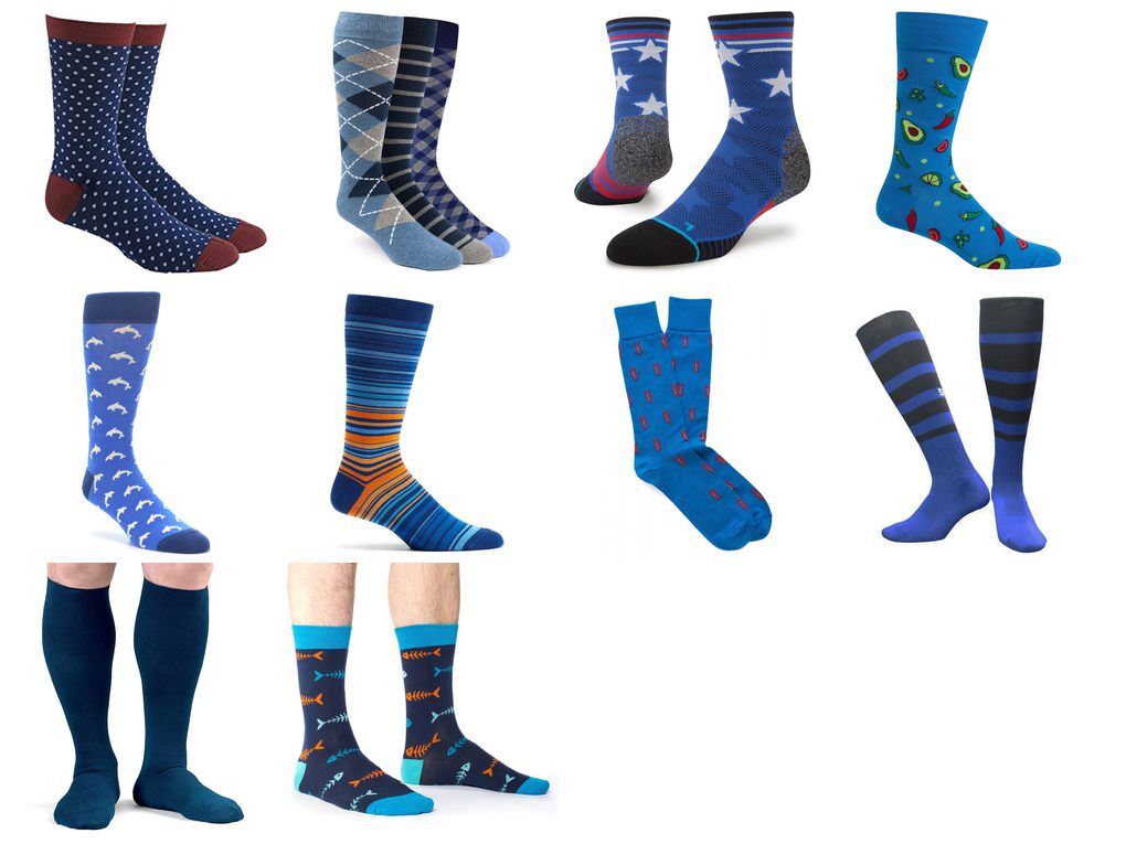 mens blue socks