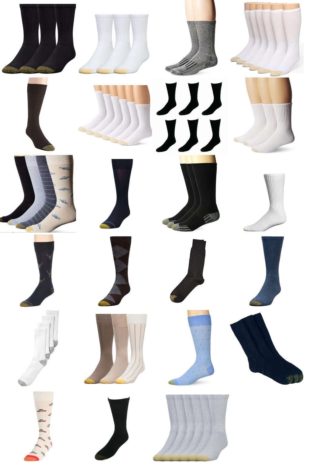 mens gold toe crew socks