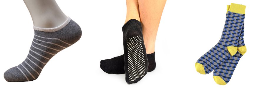 mens grey ankle socks