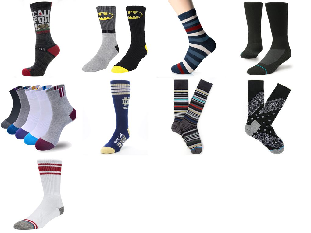 mens grey athletic crew socks