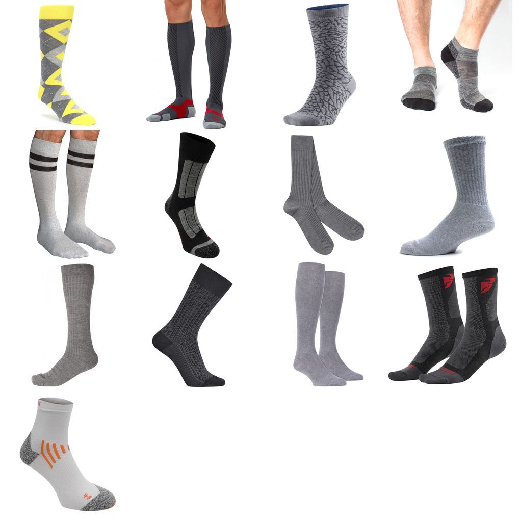 mens grey socks