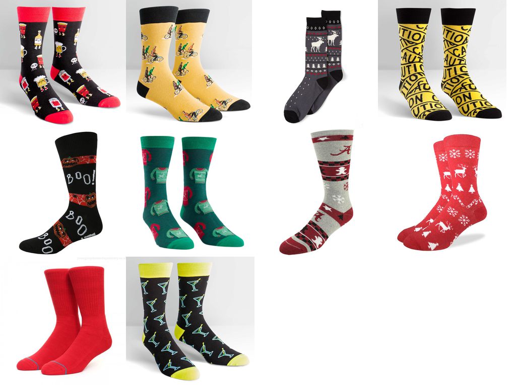 mens holiday socks