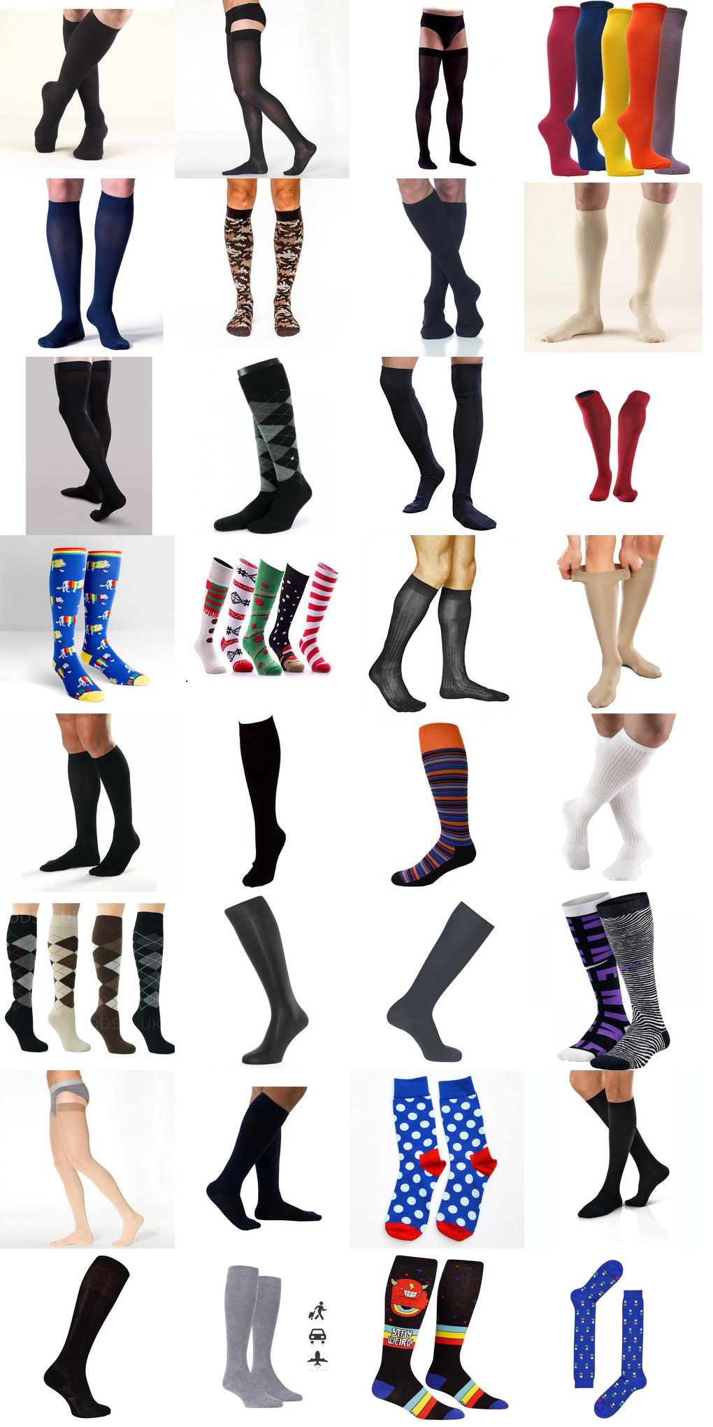 mens knee high socks