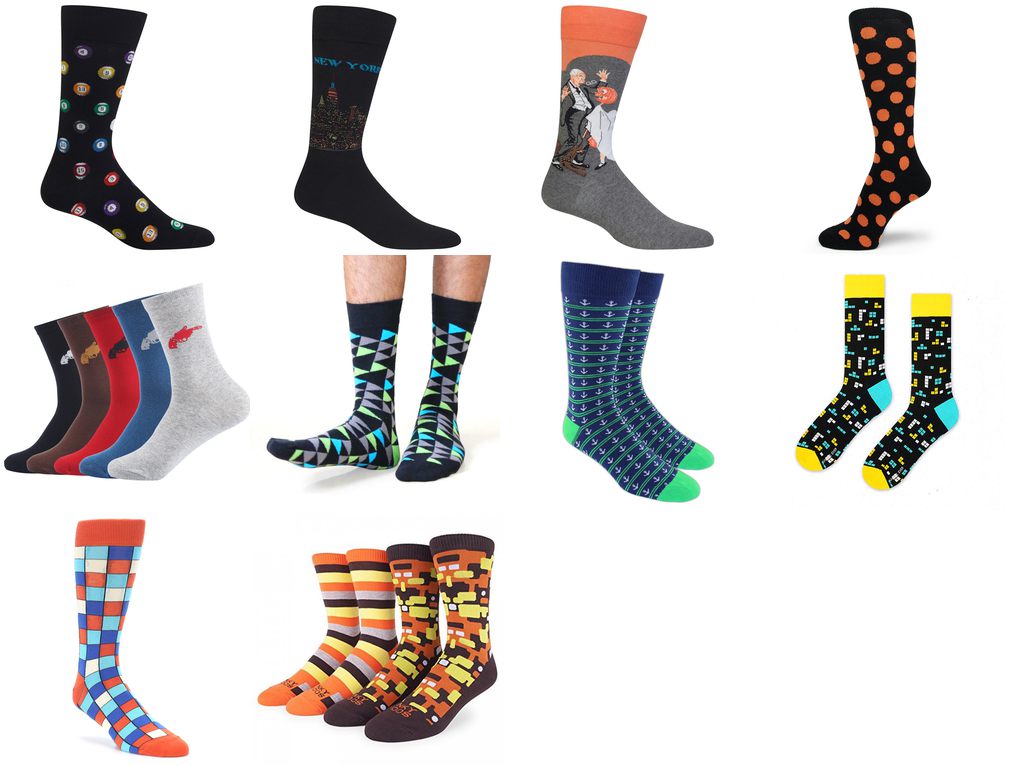 mens patterned socks