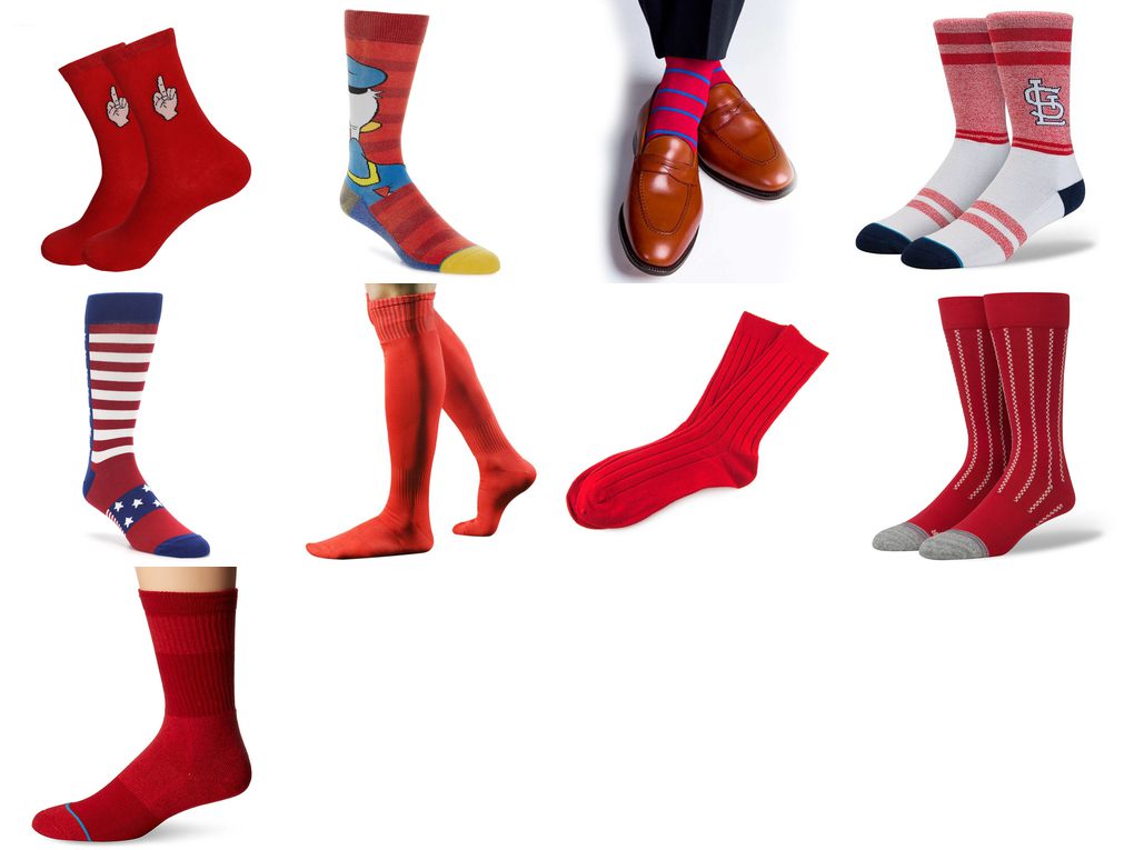 mens red socks
