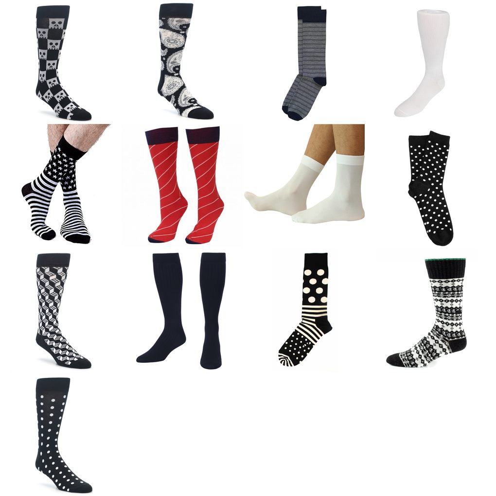 mens white dress socks