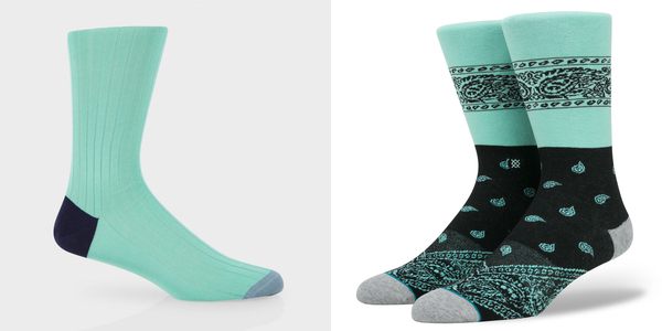 mint green mens socks