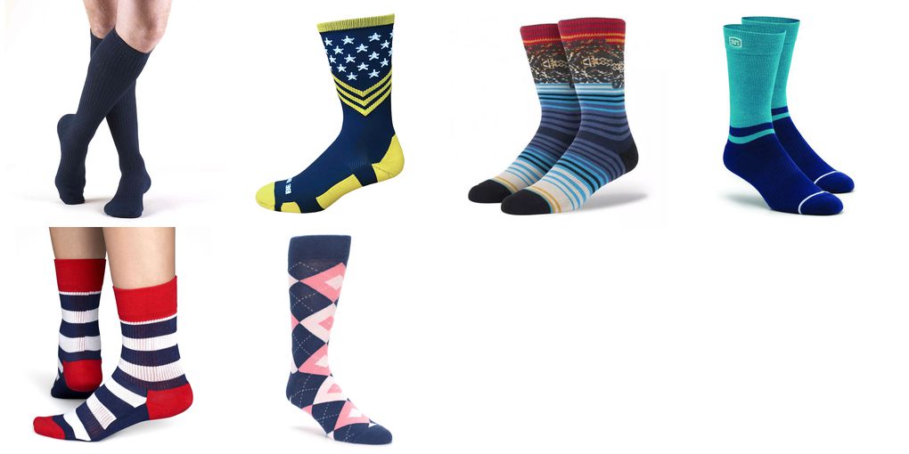 navy athletic socks