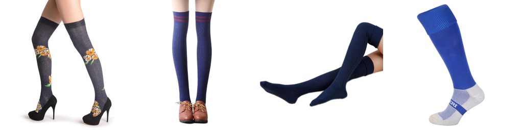 navy blue over the knee socks