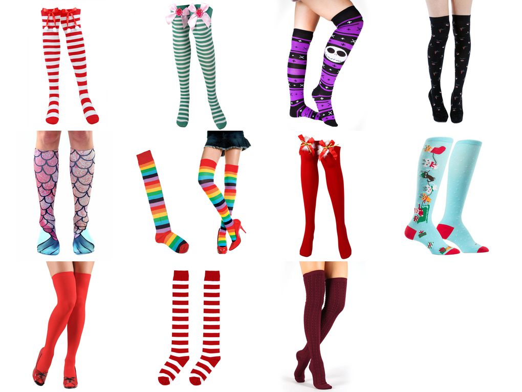 over the knee christmas socks