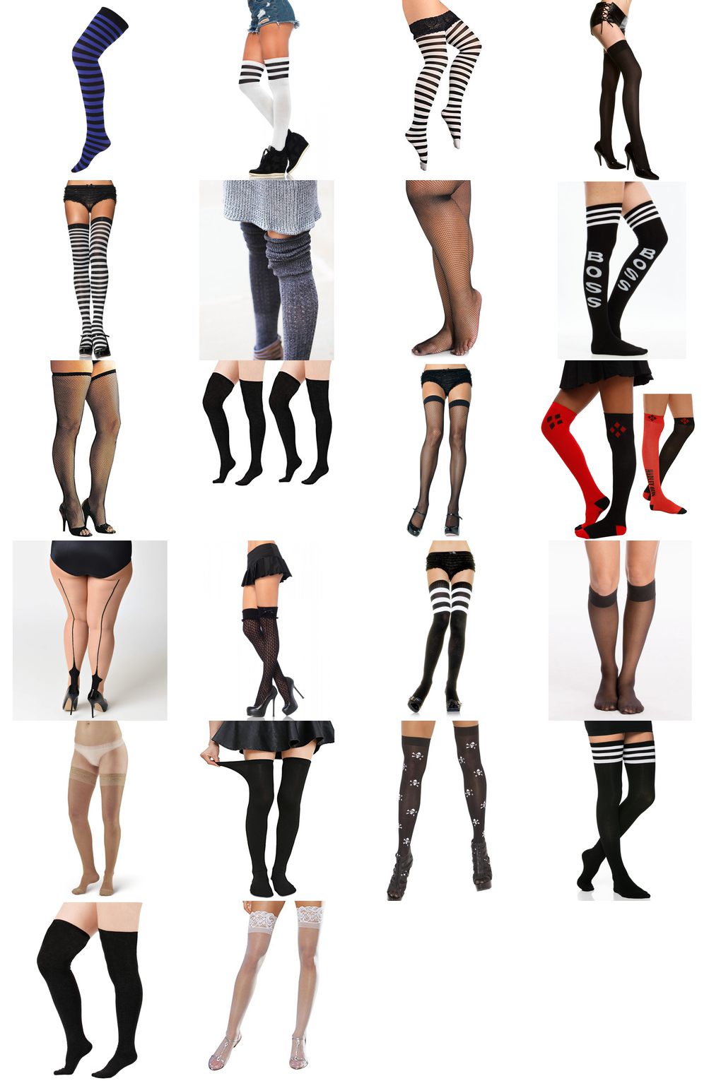 plus size black thigh high socks