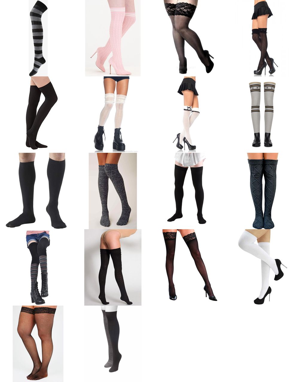 plus size thigh high knit socks