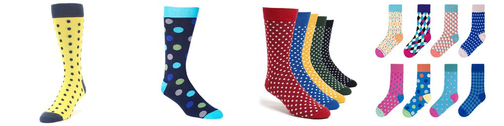 polka dot mens socks