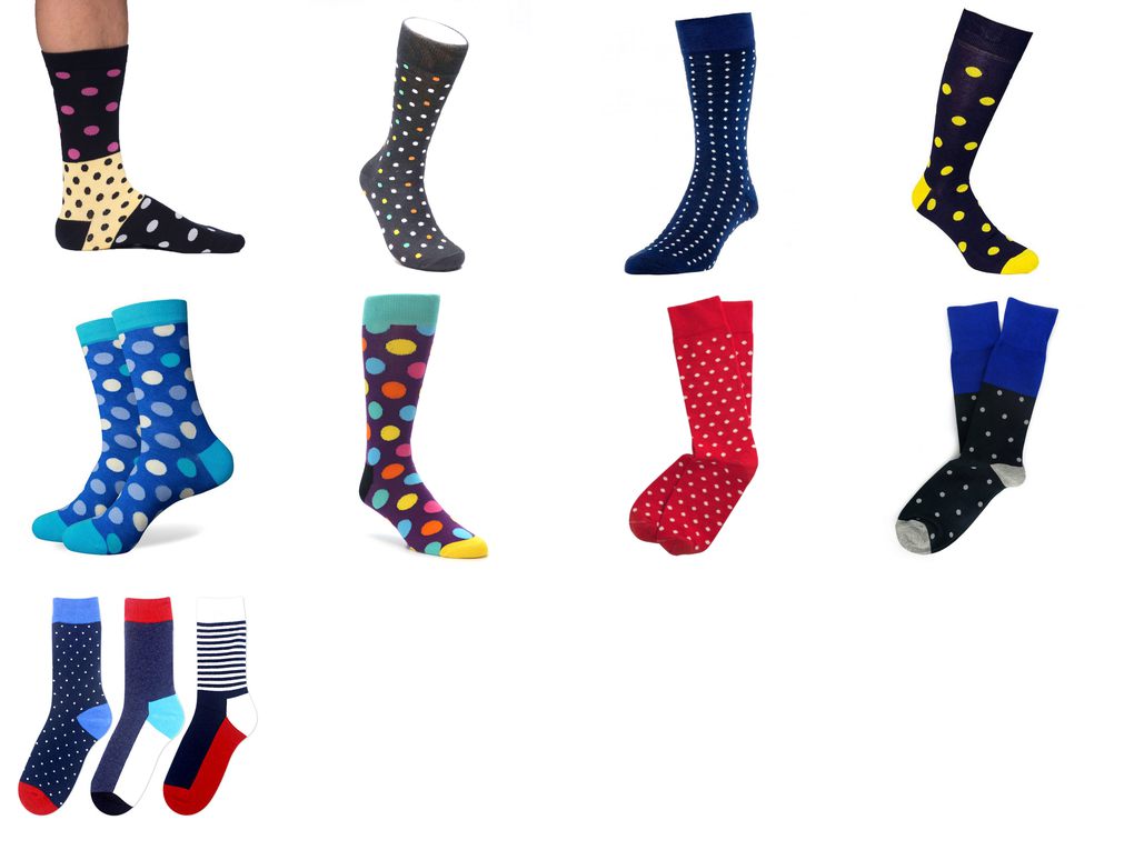 polka dot socks for men