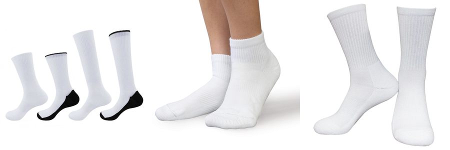 polyester blank socks