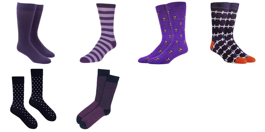 purple socks for men