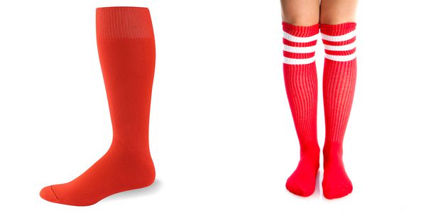 red athletic socks
