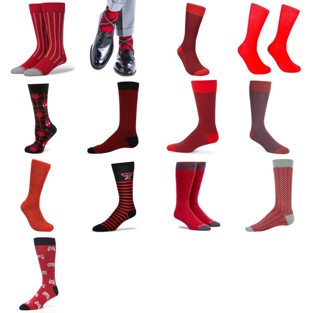 red dress socks