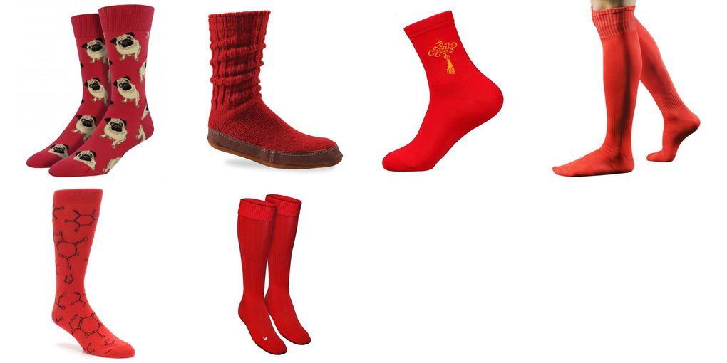 red socks for men