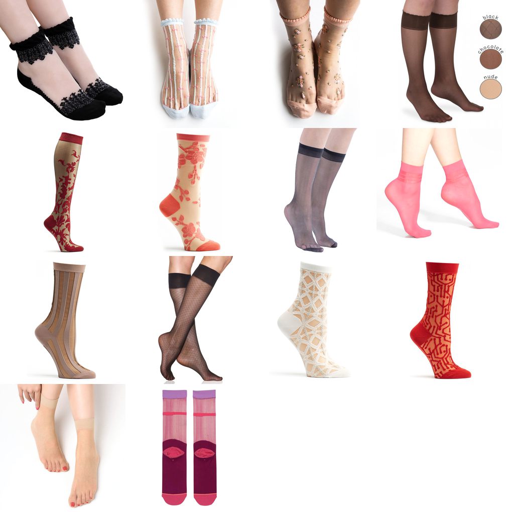 sheer socks womens