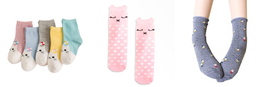 softable animal girl tube sock