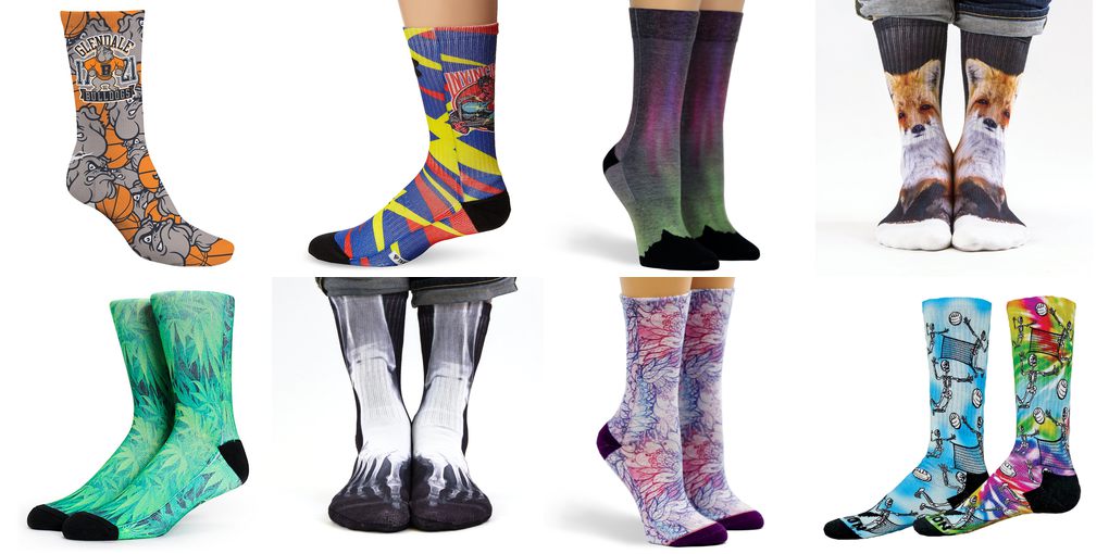 sublimation printing socks, Support custom & private label - Kaite socks