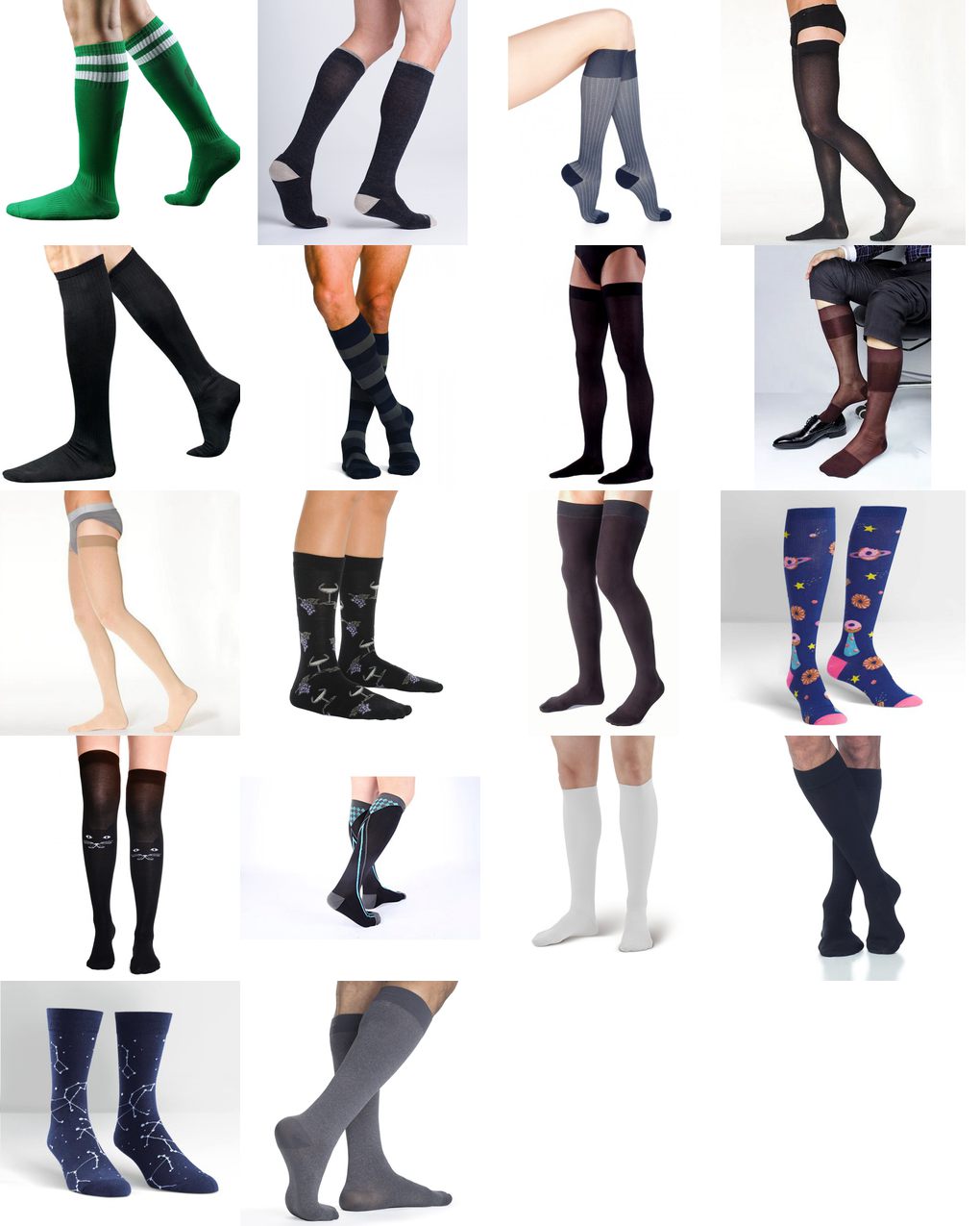 thigh high socks male