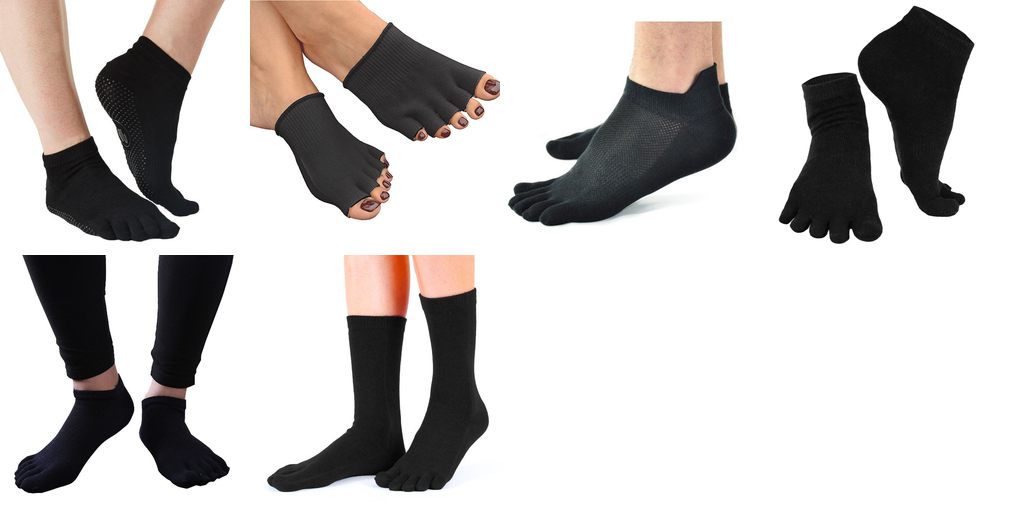 toe socks black