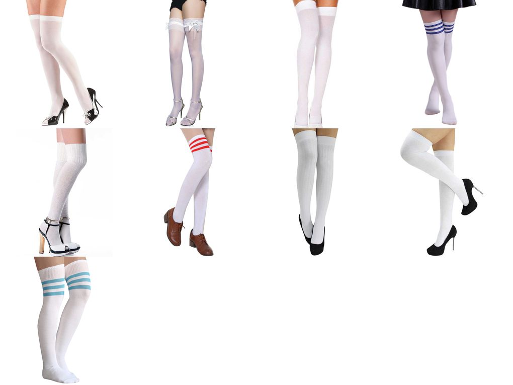 white over the knee socks